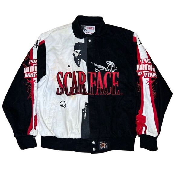 Vintage Scarface Jeff Hamilton Varsity Jacket Large - Picture 1 of 12